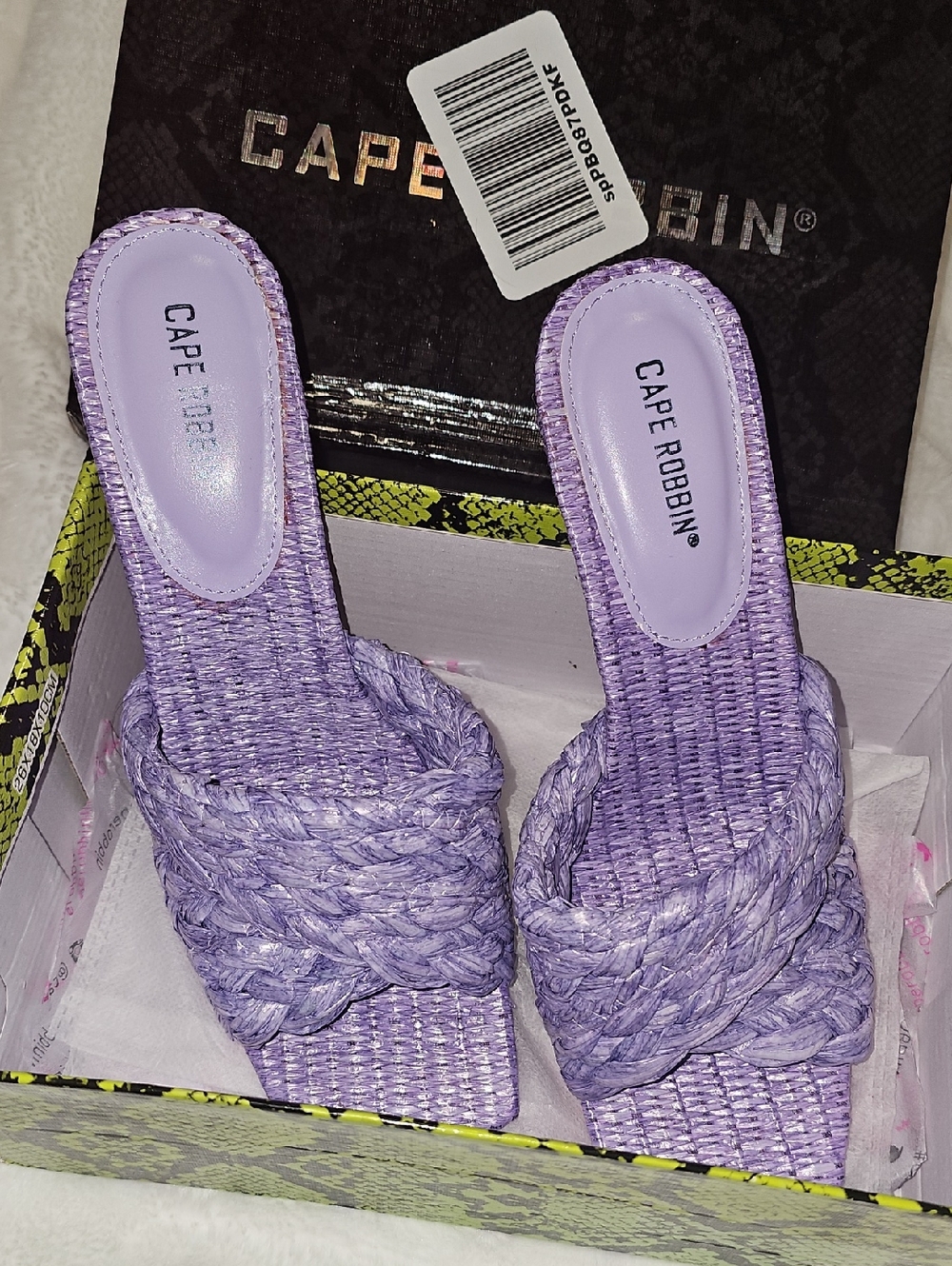 Cape Robbin Lavender Braided Slide Mules
